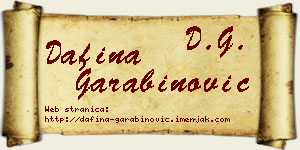 Dafina Garabinović vizit kartica